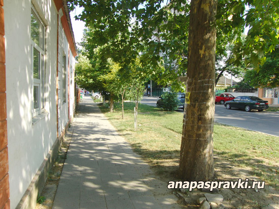 Нечетный квартал от ул. Новороссийская и ул. Шевченко в Анапе